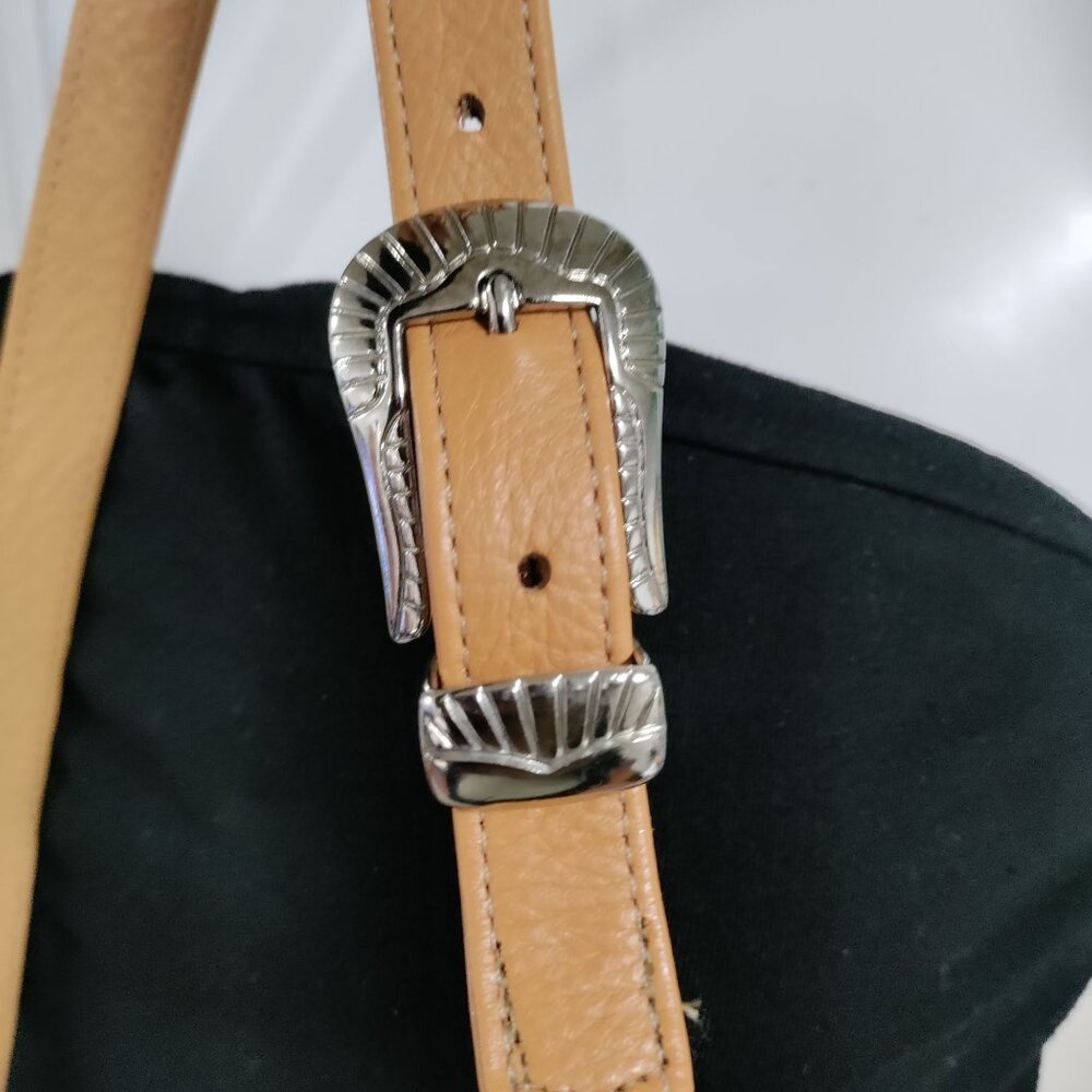 Vintage Andi Southwestern Cowgirl Native Leather Crossbody Bag Tan - Picture 7 of 14